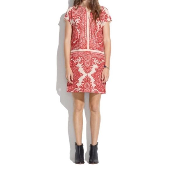 Madewell Silk Tunic Paisley Shift Dress - Picture 1 of 7